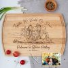 Custom Engraved Cutting Board with Photo Drawing