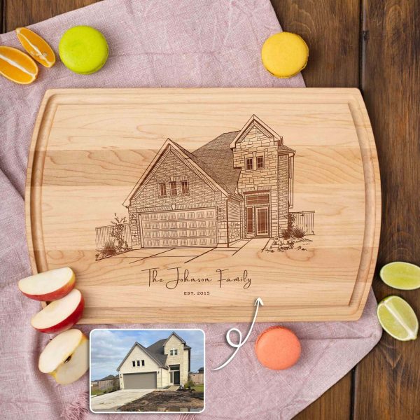Custom House Cutting Board