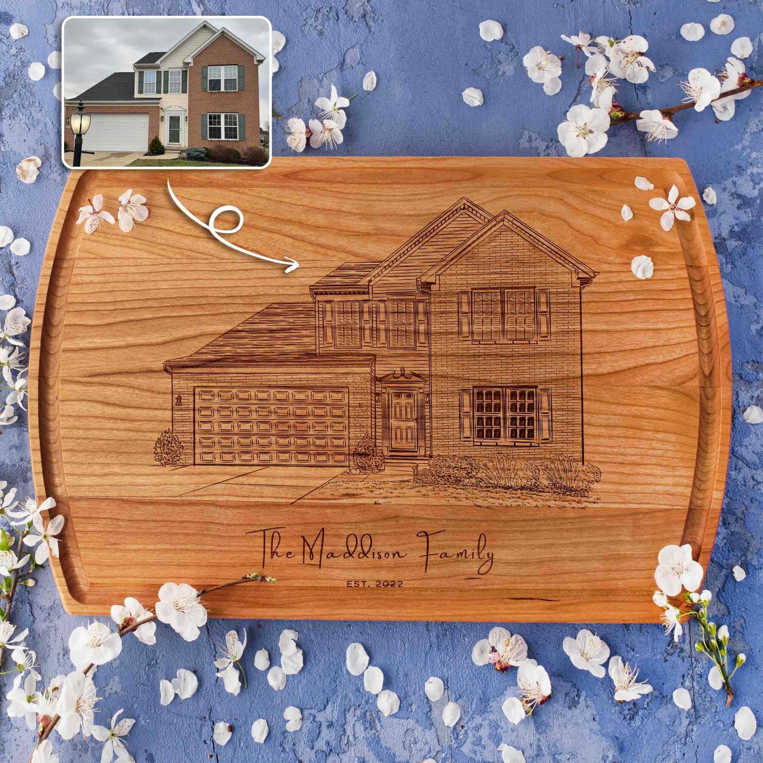 Custom House Cutting Board