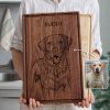 Personalized Cutting Board with Dog or Pet Portrait