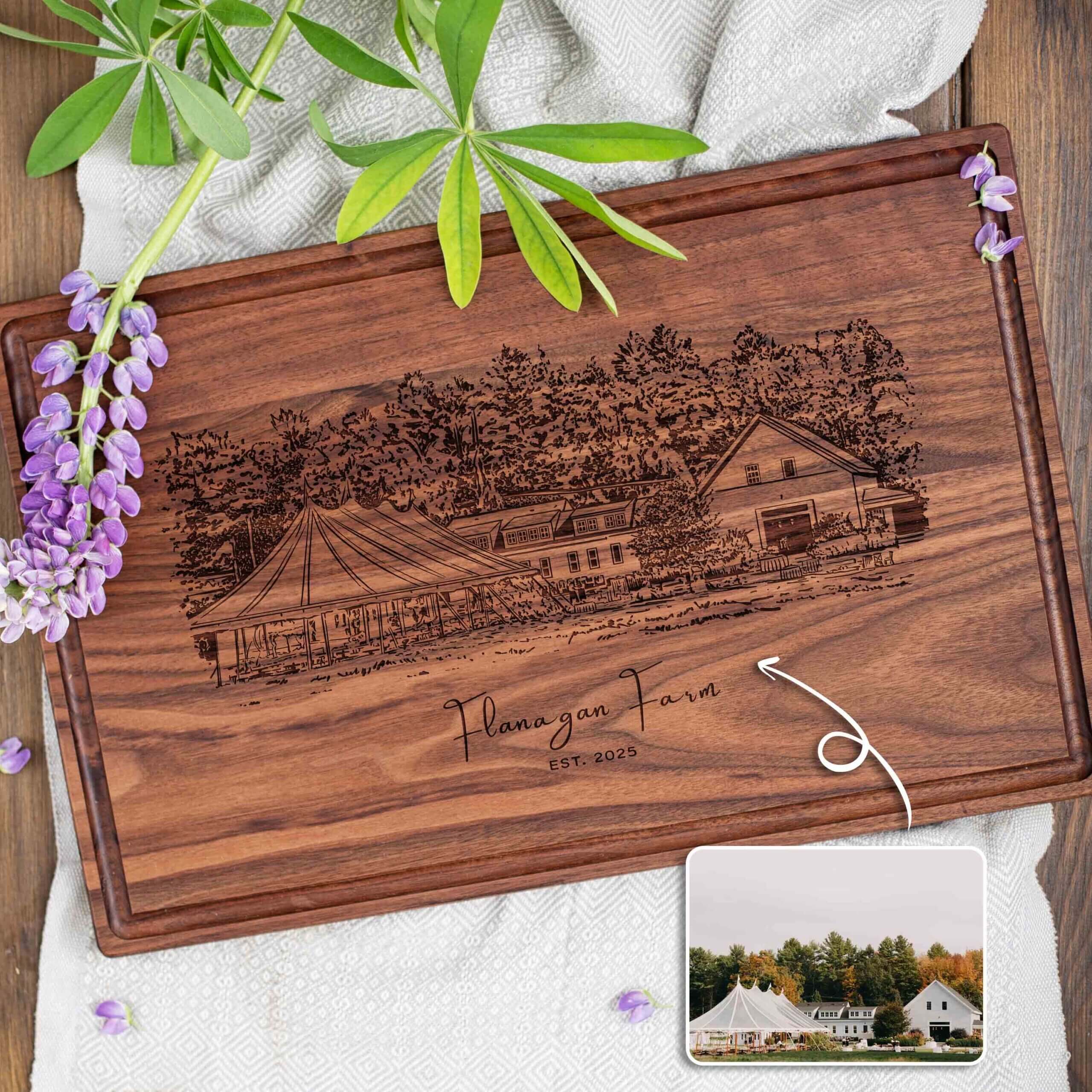 Custom House Cutting Board