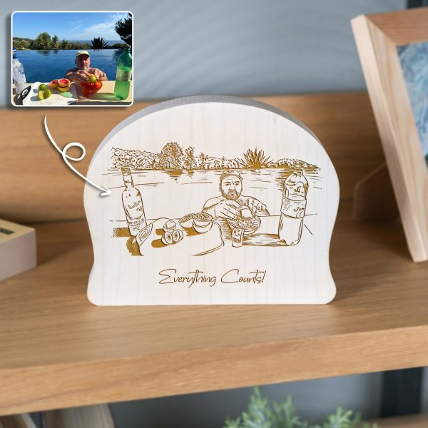 Custom Engraved Pet Portrait Maple Plaque