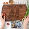 Custom Dog Cutting Board with Pet Portrait and Name