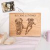Custom Dog Cutting Board with Pet Portrait and Name