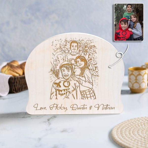 Custom Engraved Pet Portrait Maple Plaque