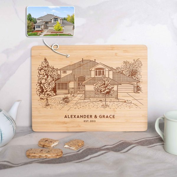 Personalized Home Sketch Cutting Board
