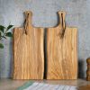 Olive Wood Cutting Board with Handle