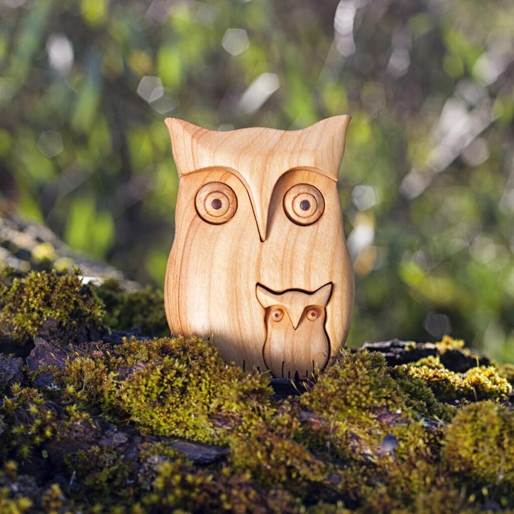 Handmade Wooden Owl