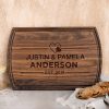 Wood Anniversary Cheese Board as a kitchen decor wedding present
