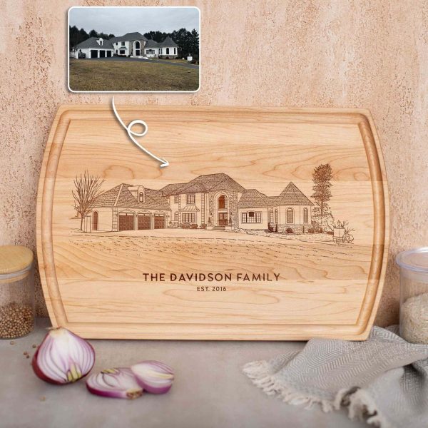 Personalized Home Sketch Cutting Board