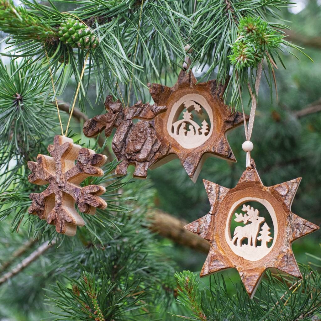Wood Nativity Scene Ornament