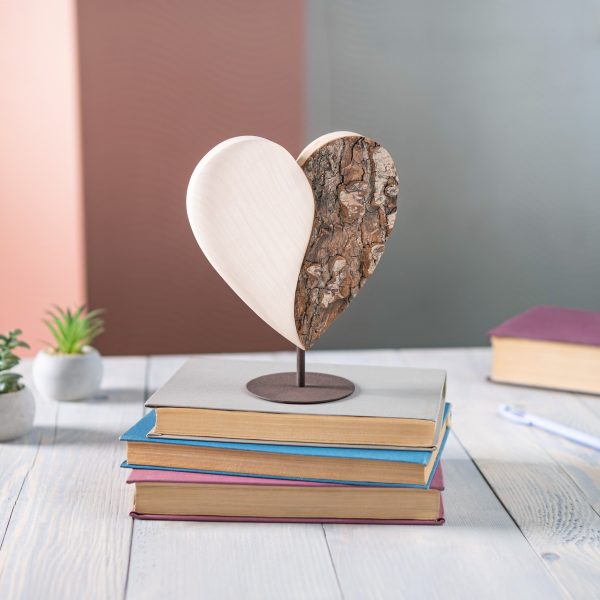 Wooden Heart with Bark