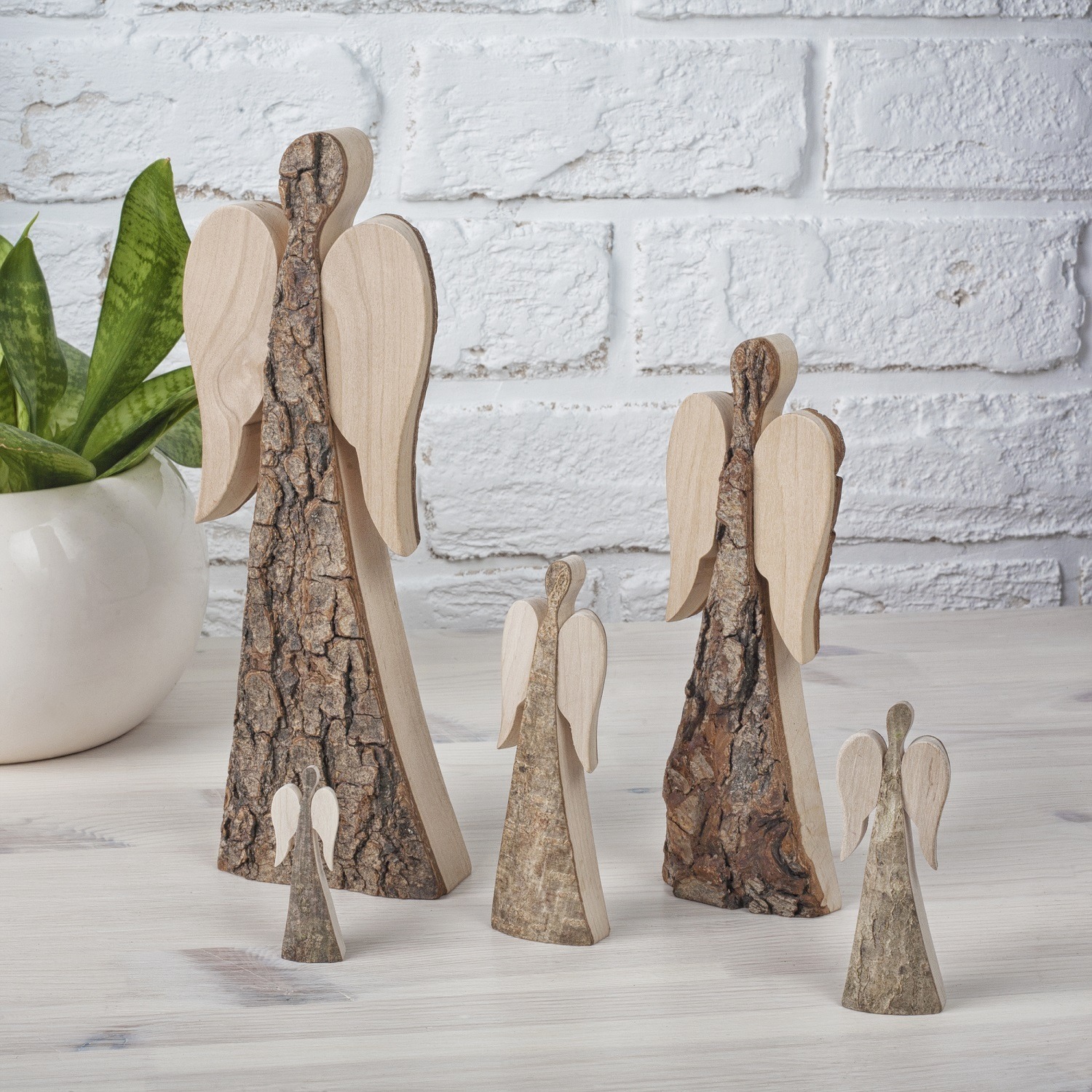 Small Rustic Wood Angel