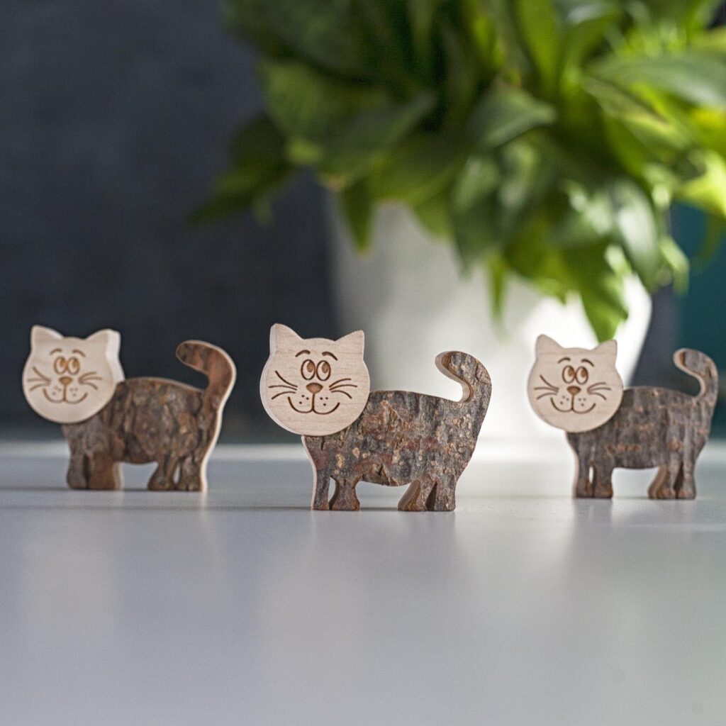 Rustic Cat Figurine
