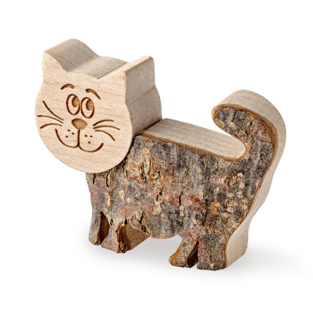 Wooden Cat Figurines