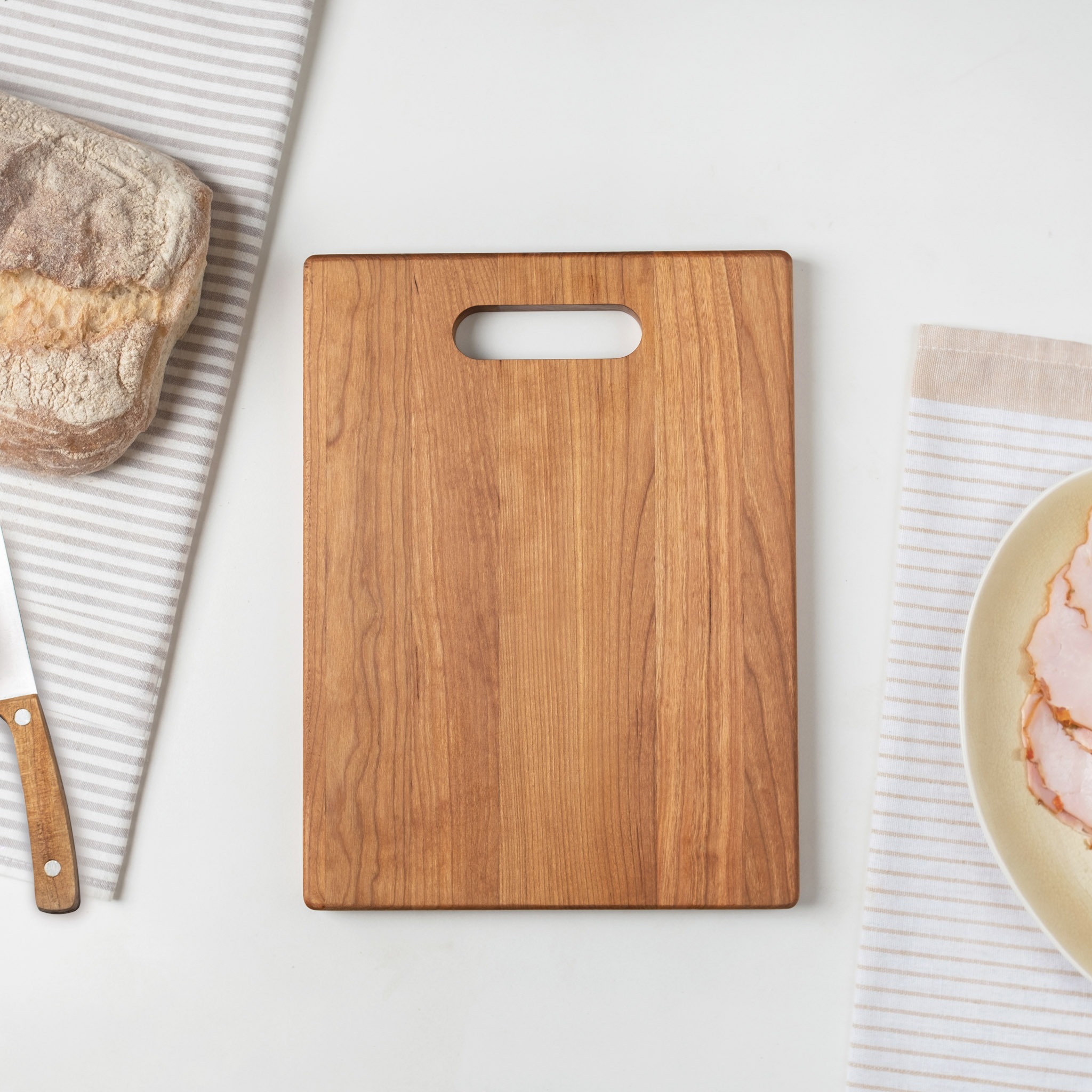 Cherry Wood Cutting Board with Handle