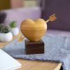 Wooden Heart with Arrow on Stand