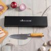 5-Piece Damascus Steel Knife Set with Olive Wood Handles