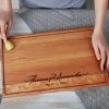 Wooden cutting board for elegant dining as a wedding gift