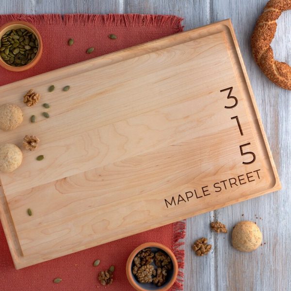 Engraved Cutting Board with Engraved Address