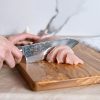 5-Piece Damascus Steel Knife Set with Olive Wood Handles
