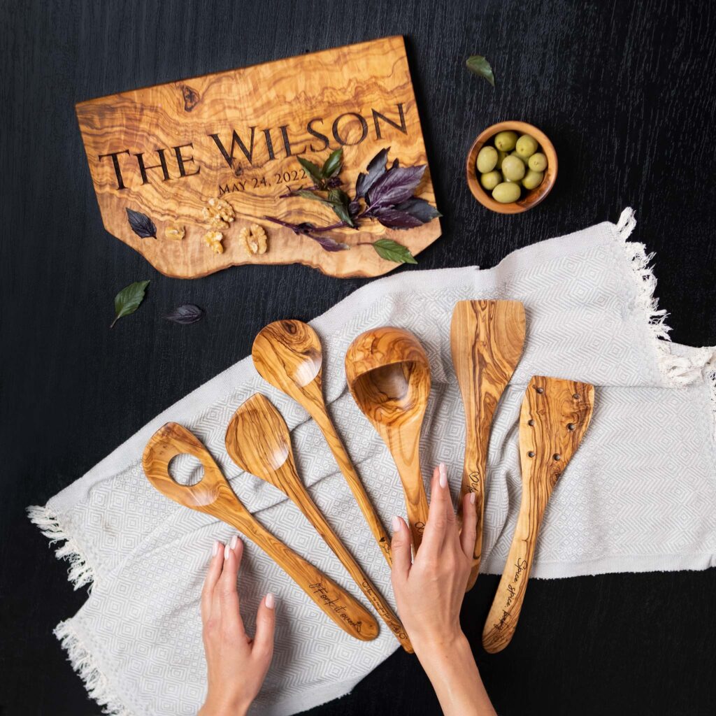 Olive Wood Ladle for personalized gifting