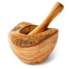 olive wood mortar pestle