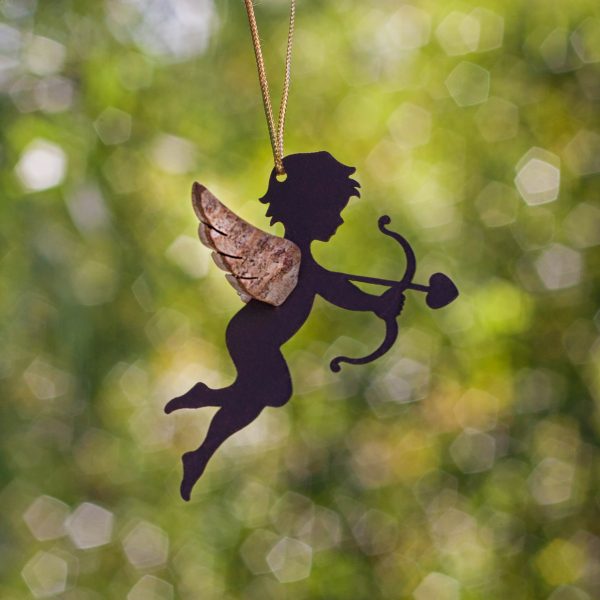 Alternative view of Angel Ornament with Heart Arrow