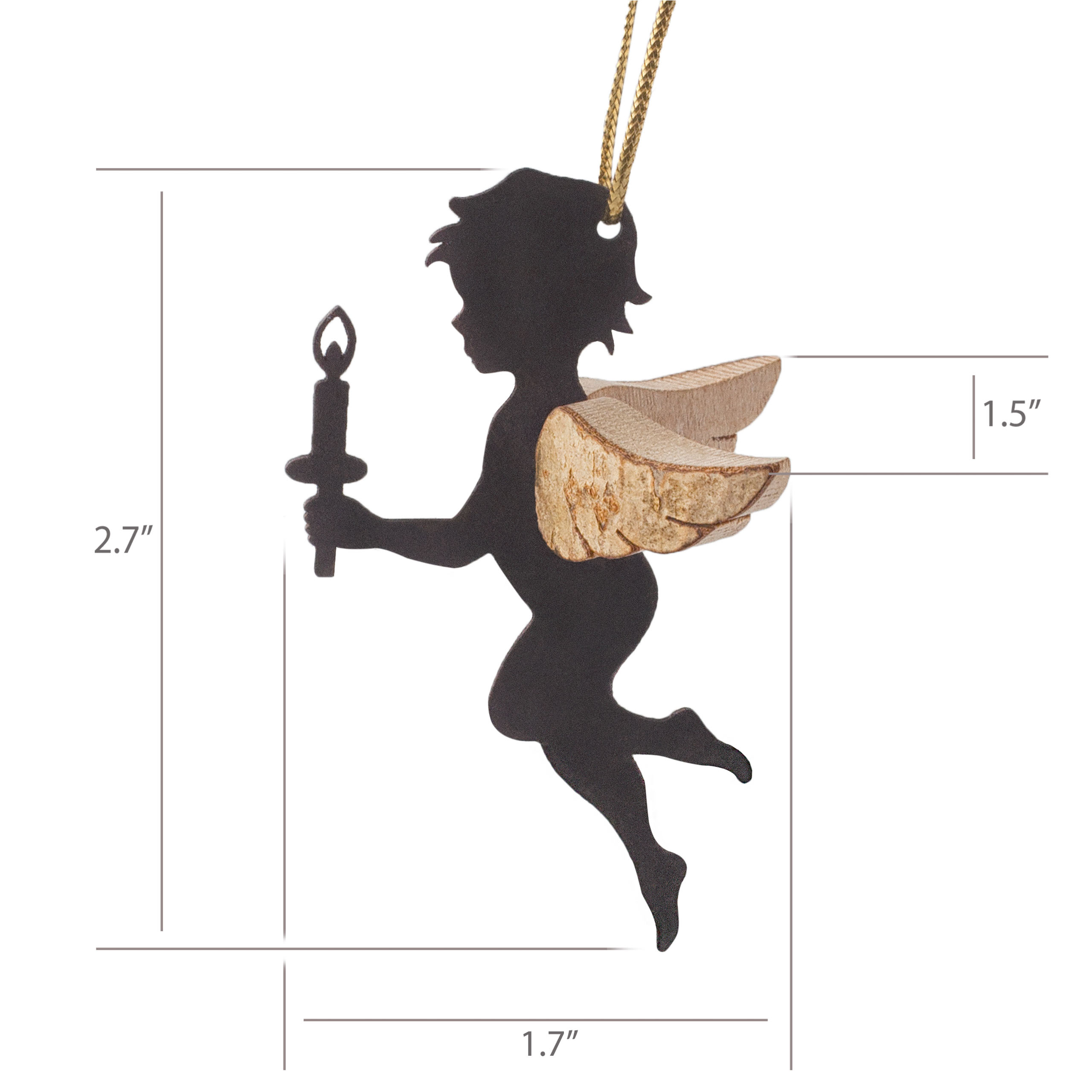 Candle Angel Christmas Ornament - Image 3