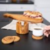 Wooden Coasters With Non-Rustic Log Holder