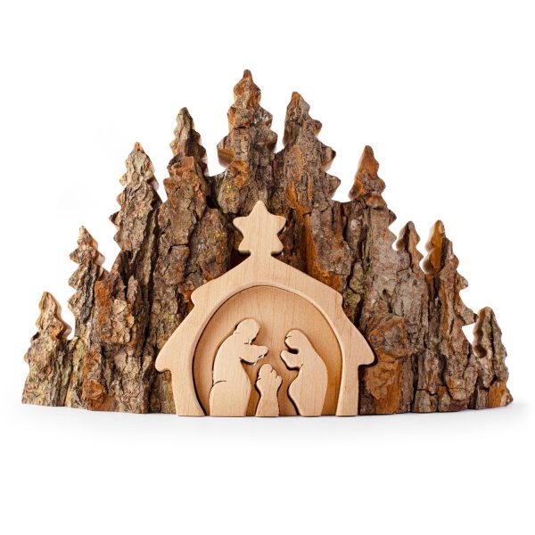 Wood Nativity Scene