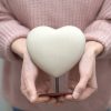 Handcrafted Wooden Heart on Metal Stand