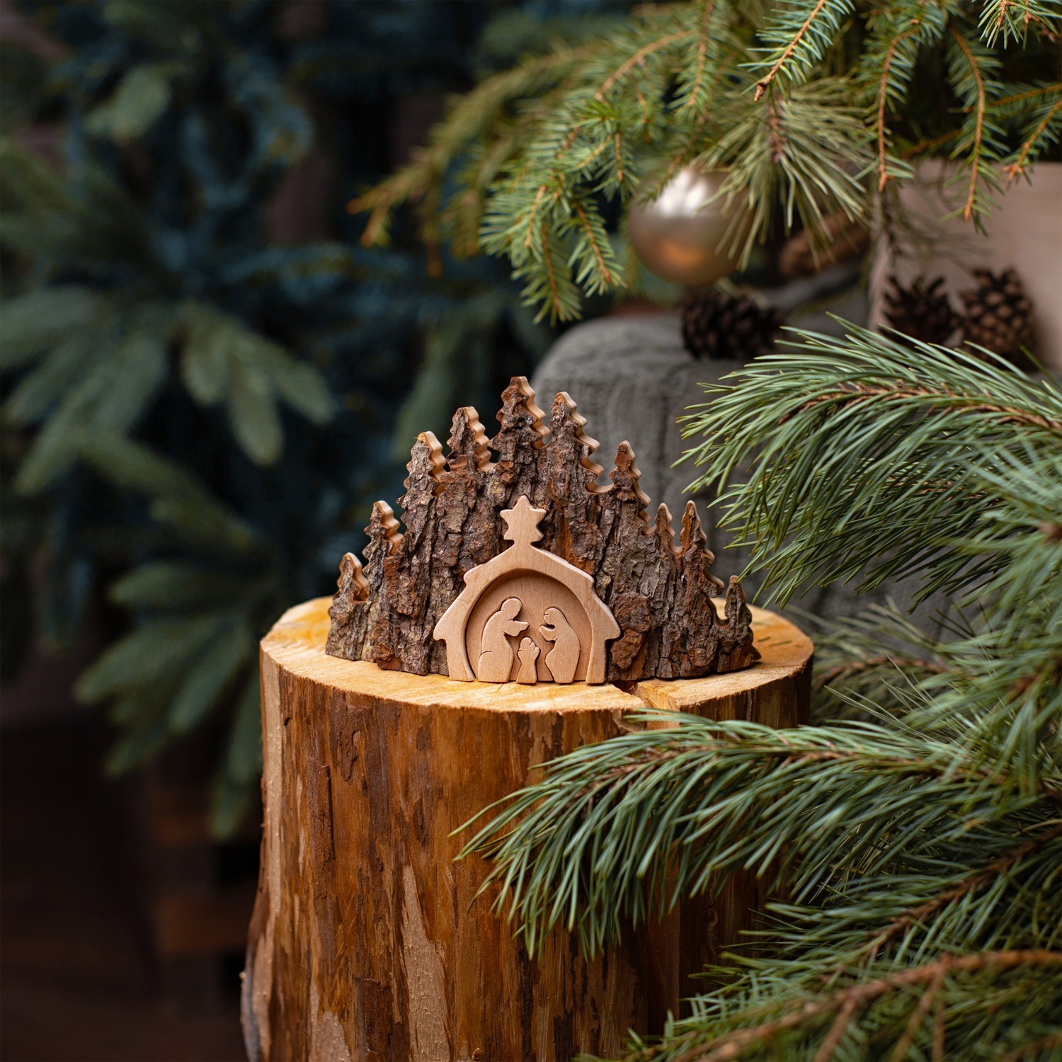 Rustic Nativity Scene