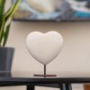Handcrafted Wooden Heart on Metal Stand