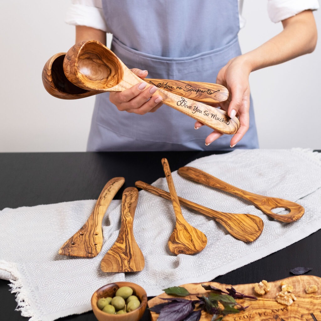 Personalized Olive Wood Ladle