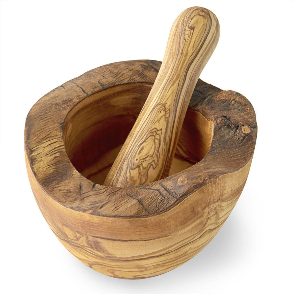 Wood Mortar and Pestle