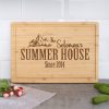 Personalized Cutting Board with Mountains & Trees, Family Name