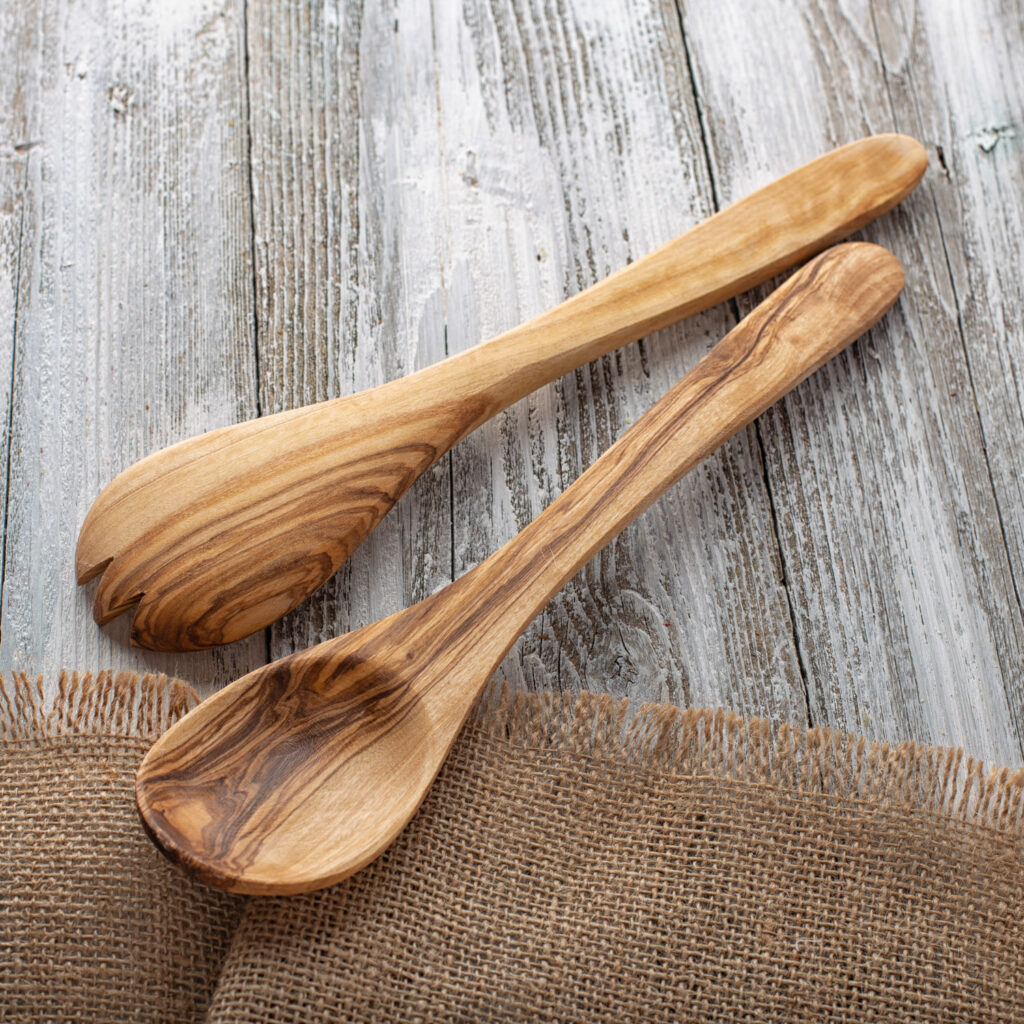 Wood Salad Servers Set