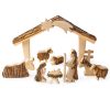 Forest Decor Wood Christmas Nativity Scene