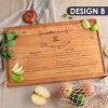Recipe wooden cutting board with digital display