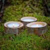 Wood Tealight Candle Holder Set
