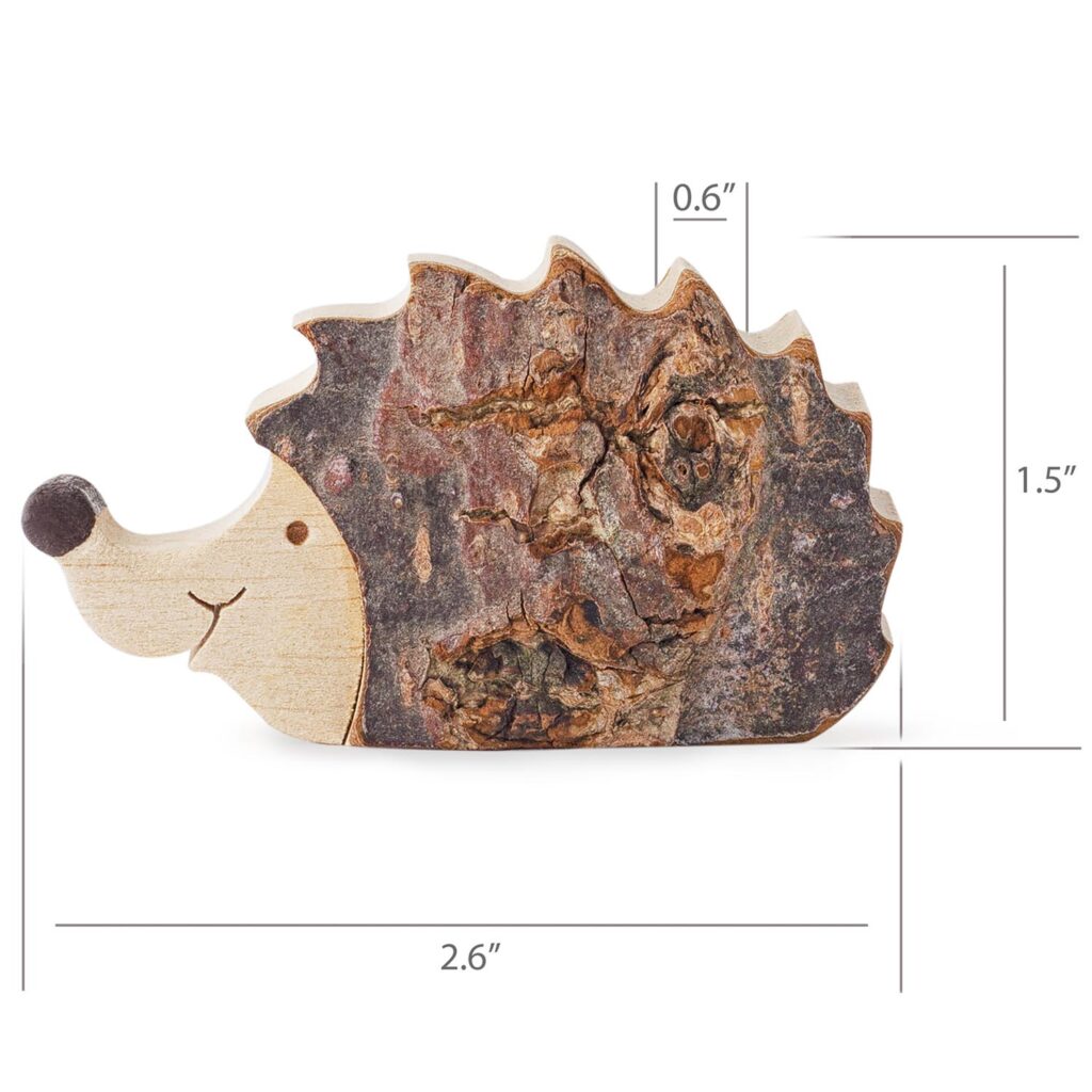 Wooden Porcupine Figurine
