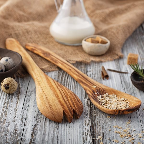 Wood Salad Servers Set
