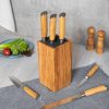Premium Olive Wood Knife Holder