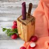Slotless Wooden Knife Block