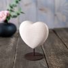 Handcrafted Wooden Heart on Metal Stand