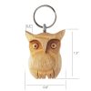 Wooden Owl Keychain