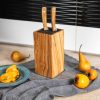 Premium Olive Wood Knife Holder