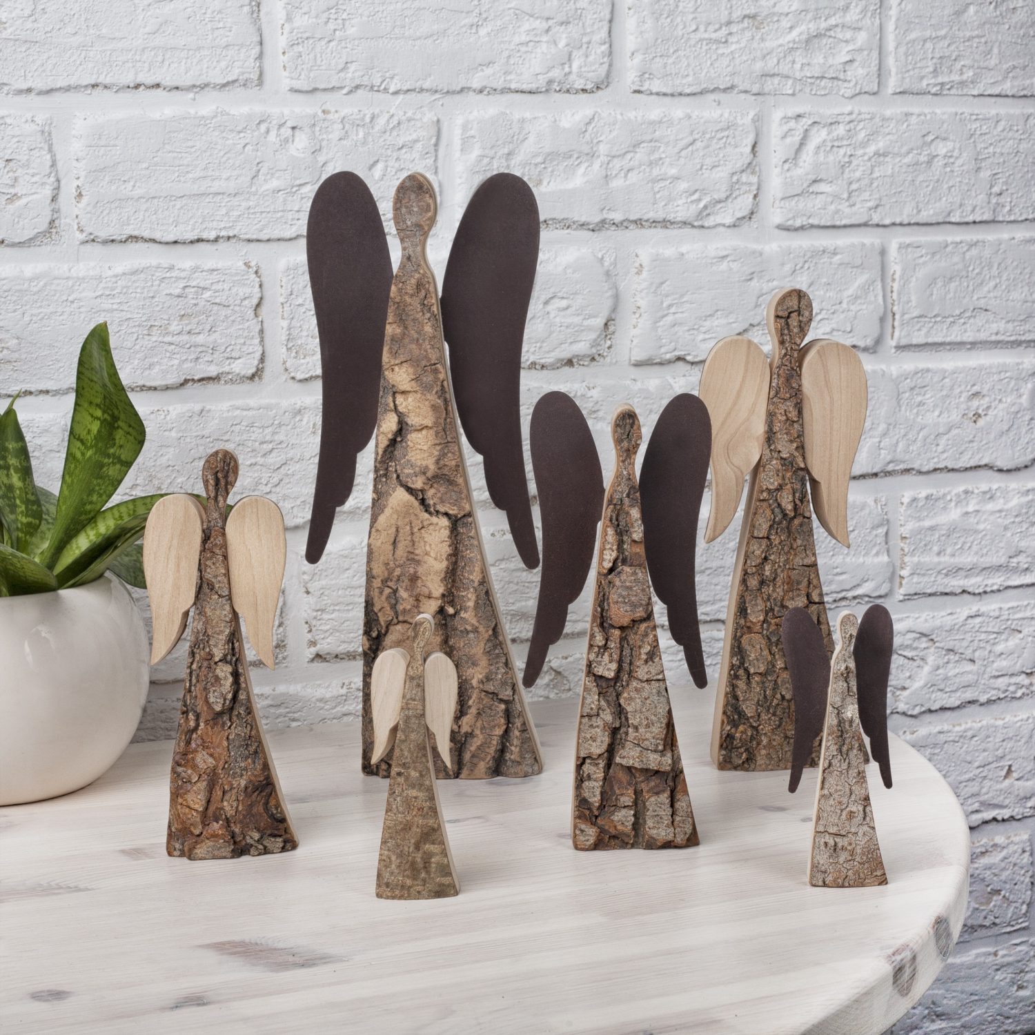Christmas Decoration With Angel Figurines