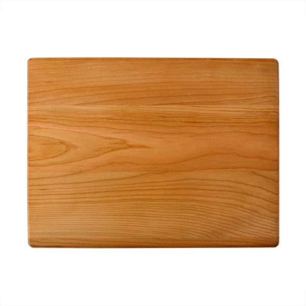 Wooden cutting board isolated on white background.